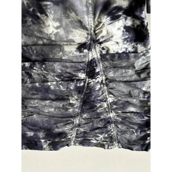 XCVI Art to Wear Asymmetrical Cotton Blend Dress Tie Dye Blue Gray White Sz XS/S - Picture 5 of 7
